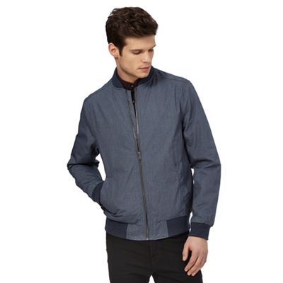 Big and tall blue bomber jacket